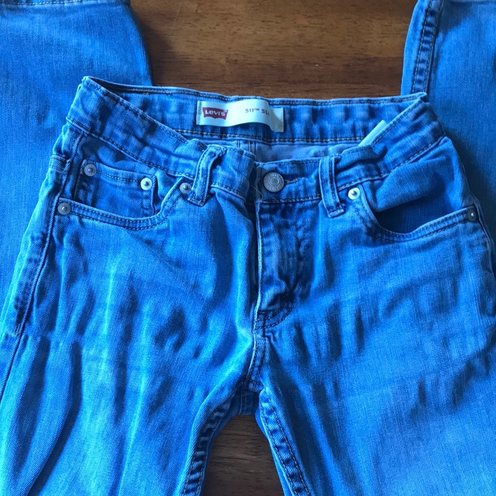 Boys Levi 511 light wash jeans